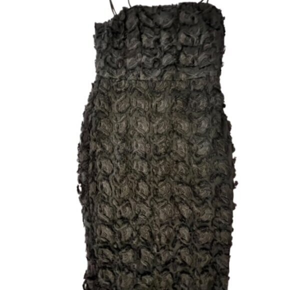 NEW COOPER ST Chenille Fabric Midi COCKTAIL DRESS $200‎ Size 8 NORDSTROM Black - Picture 3 of 16